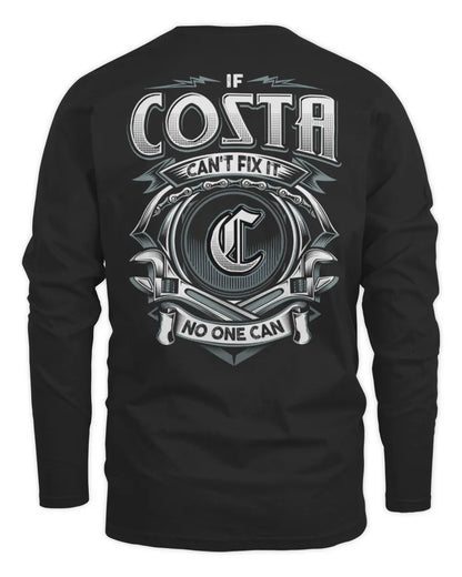 COSTA AP81-K4-626 - Personalized Ahmed Quote Apparel “If Ahmed Can't Fix It, No One Can” - Men's Long Sleeved T-Shirt - Black