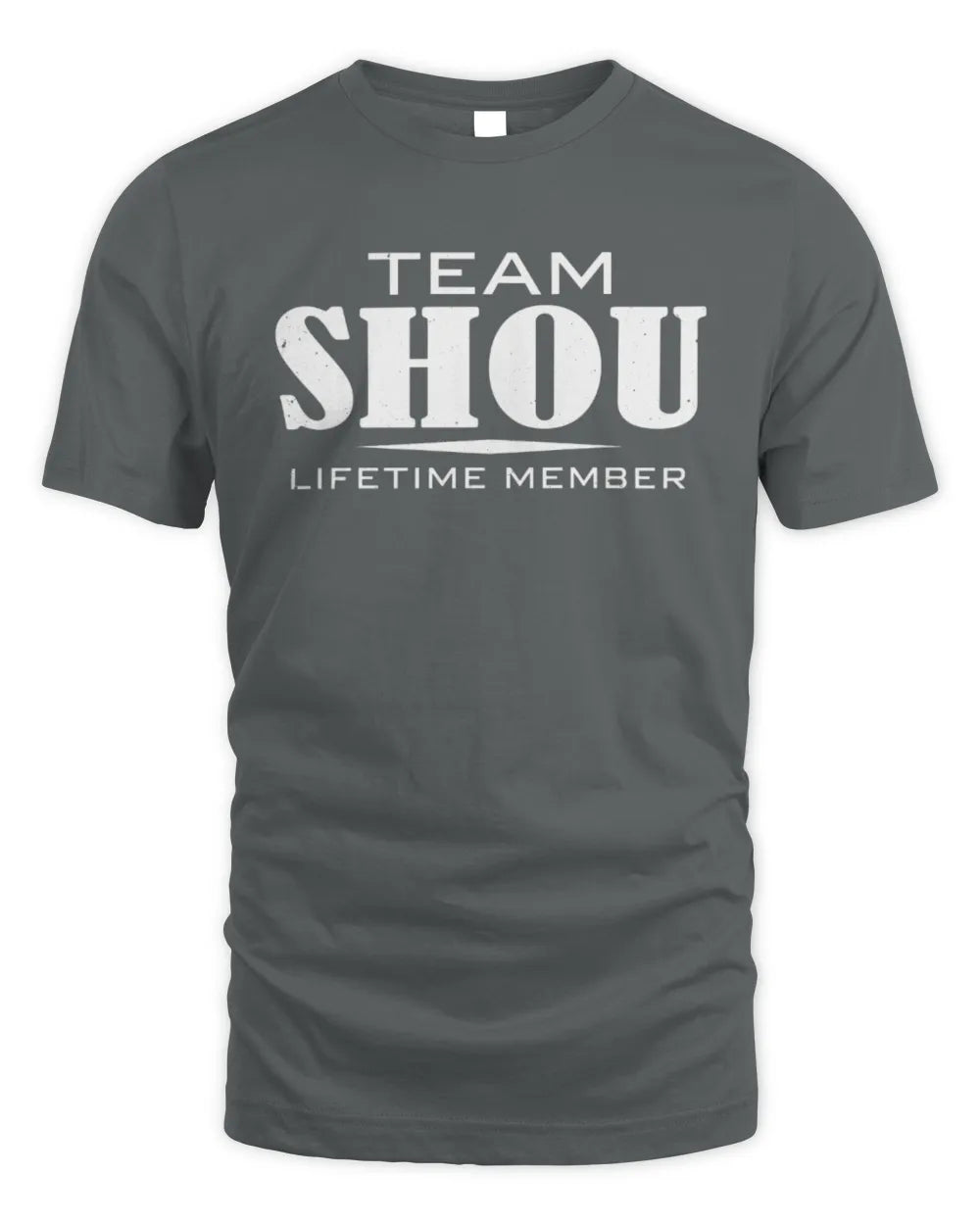 SHOU BL62-K4-128 - Personalized “Team NAME Lifetime Member” - Unisex Standard T-Shirt - Charcoal