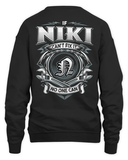 NIKI AP81-K4-626 - Personalized Ahmed Quote Apparel “If Ahmed Can't Fix It, No One Can” - Unisex Sweatshirt - Black