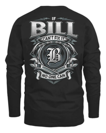 BILL AP81-K4-626 - Personalized Ahmed Quote Apparel “If Ahmed Can't Fix It, No One Can” - Men's Long Sleeved T-Shirt - Black