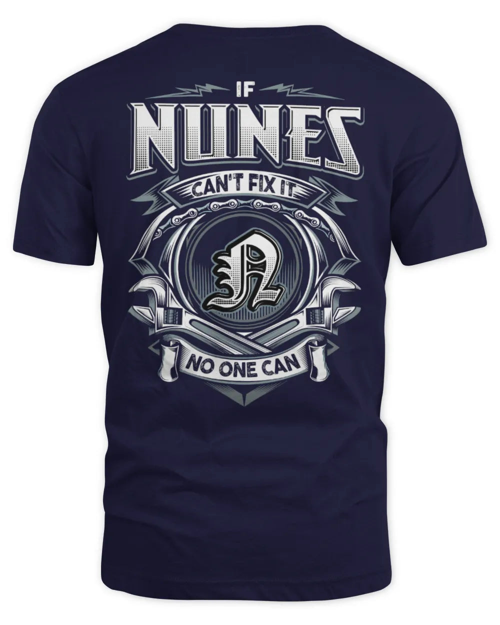 NUNES AP81-K4-626 - Personalized Ahmed Quote Apparel “If Ahmed Can't Fix It, No One Can” - Unisex Standard T-Shirt - Navy