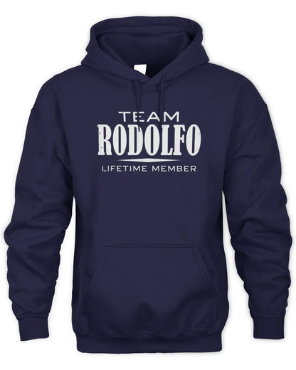 RODOLFO BL62-K4-128 - Personalized “Team NAME Lifetime Member” - Unisex Hoodie - Navy