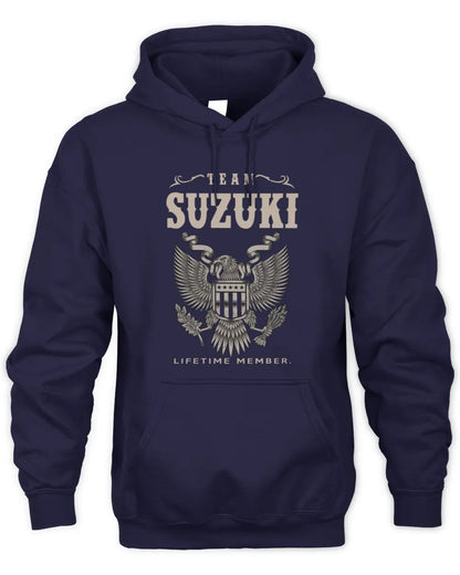 SUZUKI TP06-K82 – Personalized Classic Style Apparel “Team NAME Lifetime Member” - Unisex Hoodie - Navy