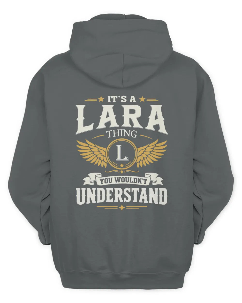 LARA KT06-M008 It’s a [NAME] Thing – You Wouldn’t Understand | Personalized Vintage T-Shirt - Unisex Hoodie - Charcoal