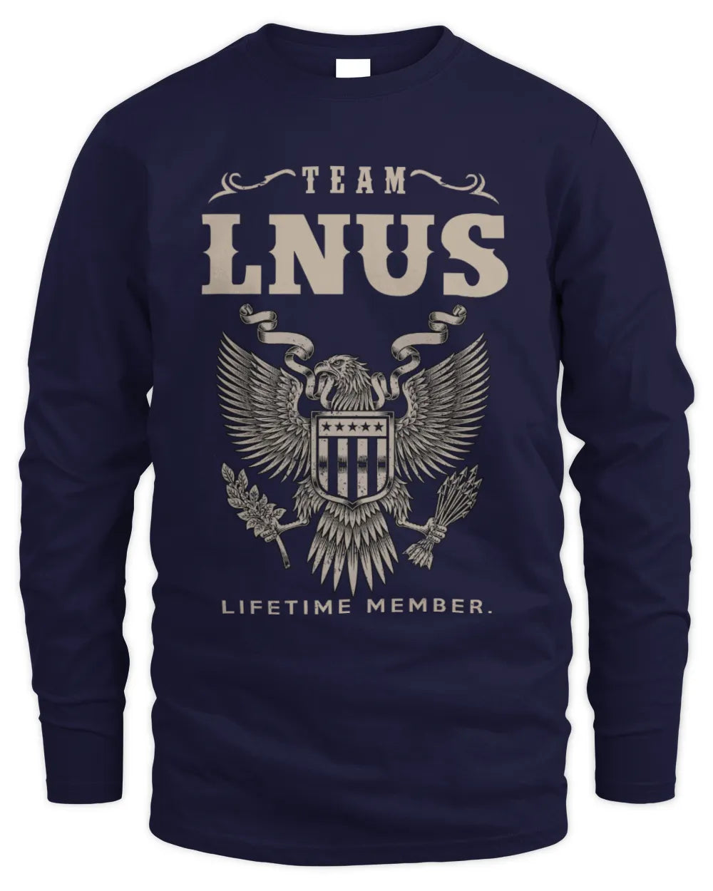 LNUS TP06-K82 – Personalized Classic Style Apparel “Team NAME Lifetime Member” - Men's Long Sleeved T-Shirt - Navy