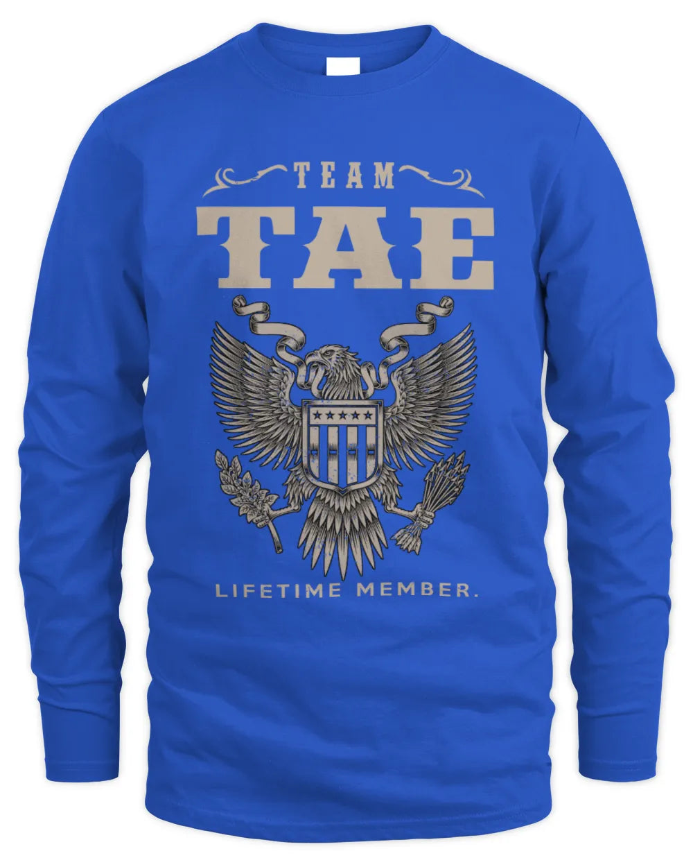 TAE TP06-K82 – Personalized Classic Style Apparel “Team NAME Lifetime Member” - Men's Long Sleeved T-Shirt - Royal