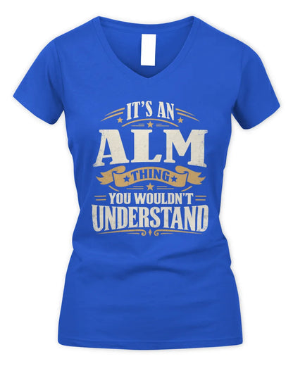 ALM P08 TH51 - Personalized “It’s a/an [NAME] Thing – You Wouldn’t Understand” Shirt - Women's V-Neck T-Shirt - Royal