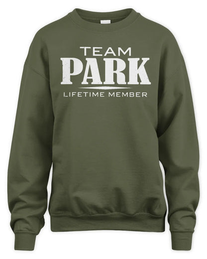 PARK BL62-K4-128 - Personalized “Team NAME Lifetime Member” - Unisex Sweatshirt - Military Green