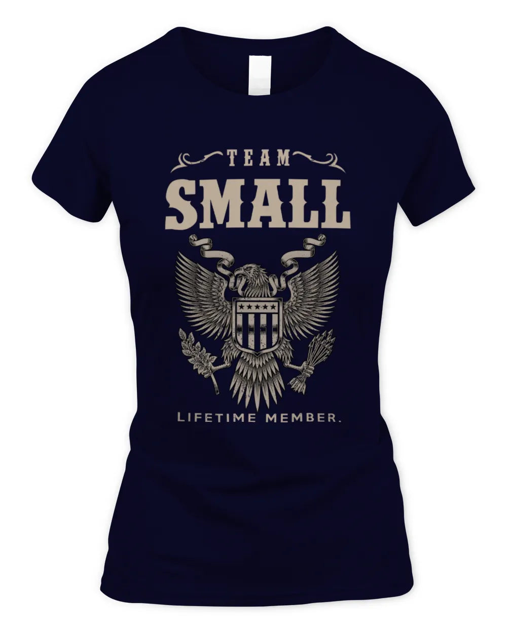 SMALL TP06-K82 – Personalized Classic Style Apparel “Team NAME Lifetime Member” - Women's Standard T-Shirt - Navy