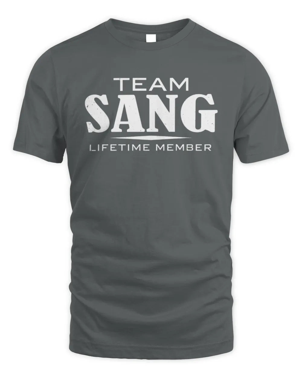 SANG BL62-K4-128 - Personalized “Team NAME Lifetime Member” - Unisex Standard T-Shirt - Charcoal
