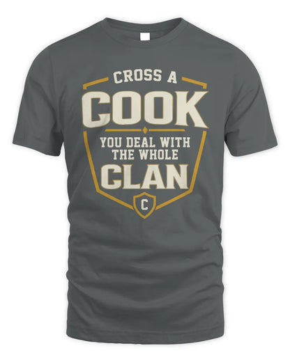 COOK NT1-K008 Cross A/An NAME, You Deal With the Whole Clan | Personalized Vintage T-Shirt - Unisex Standard T-Shirt - Charcoal