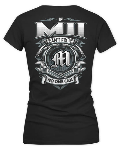MII AP81-K4-626 - Personalized Ahmed Quote Apparel “If Ahmed Can't Fix It, No One Can” - Women's V-Neck T-Shirt - Black