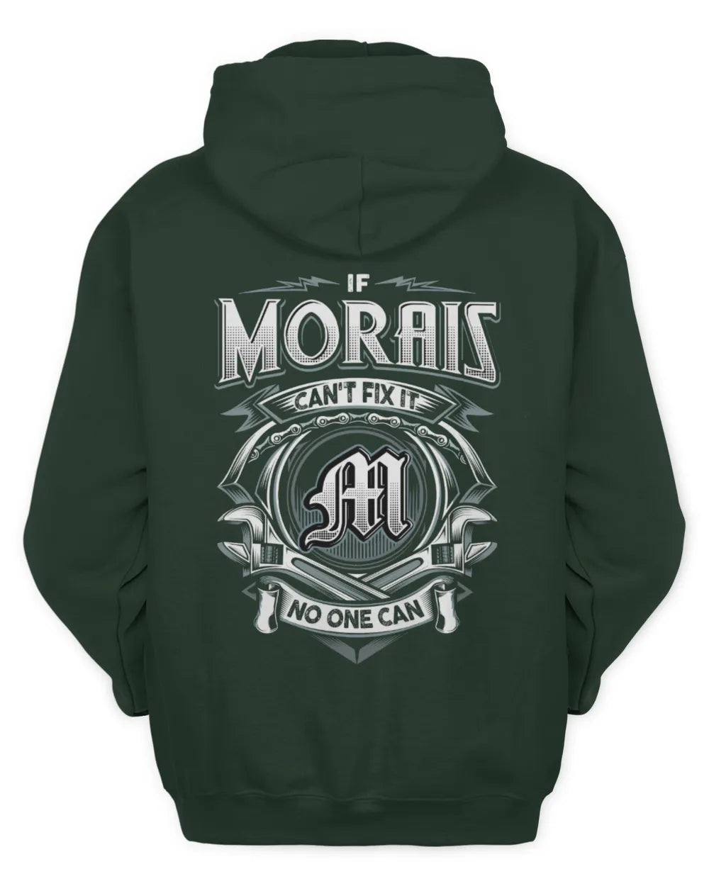 MORAIS AP81-K4-626 - Personalized Ahmed Quote Apparel “If Ahmed Can't Fix It, No One Can” - Unisex Hoodie - Forest Green