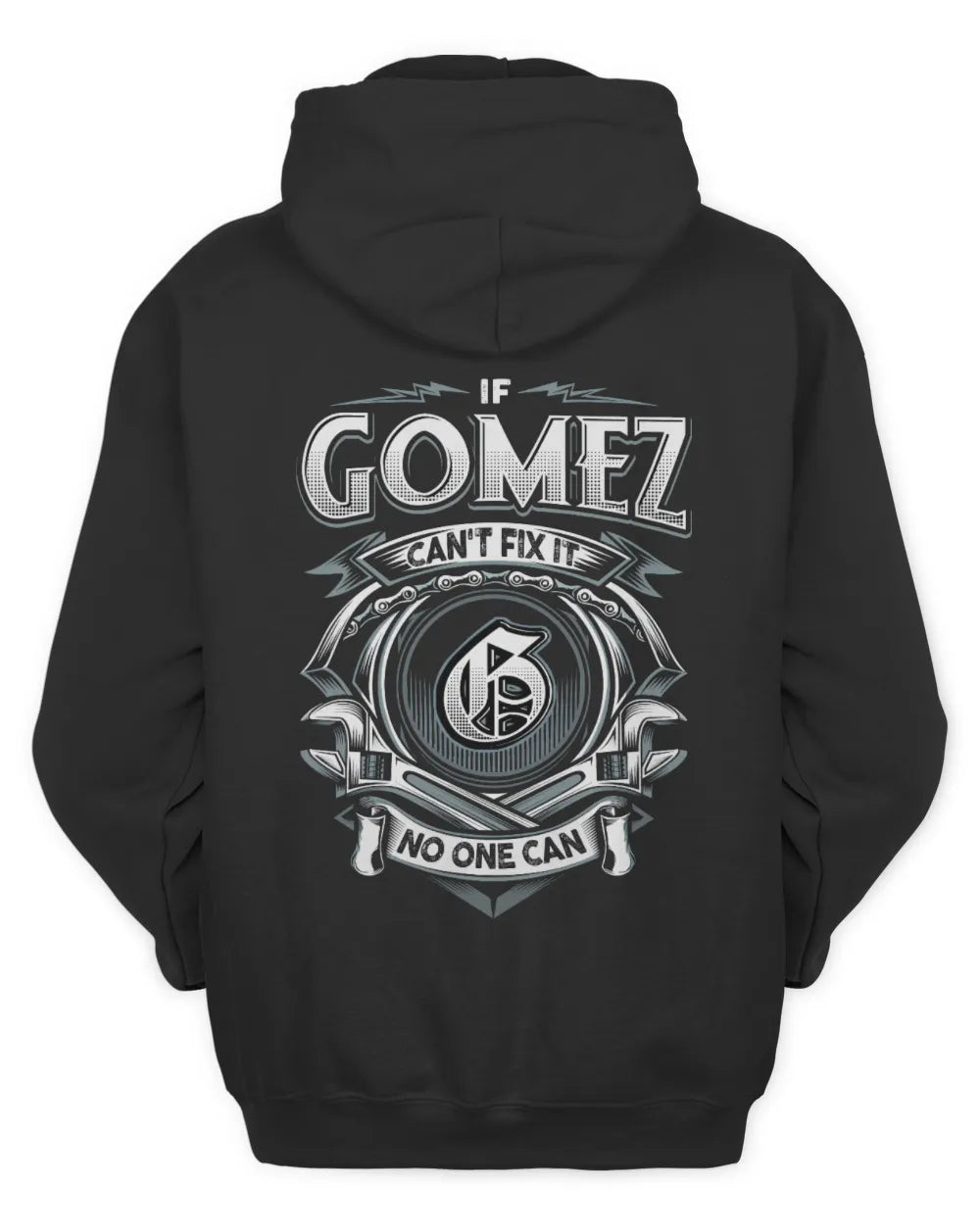 GOMEZ AP81-K4-626 - Personalized Ahmed Quote Apparel “If Ahmed Can't Fix It, No One Can” - Unisex Hoodie - Black