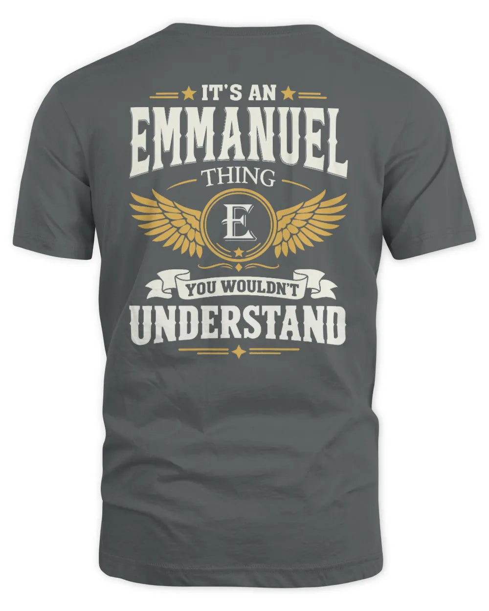 EMMANUEL KT06-M008 It’s a [NAME] Thing – You Wouldn’t Understand | Personalized Vintage T-Shirt - Unisex Standard T-Shirt - Charcoal