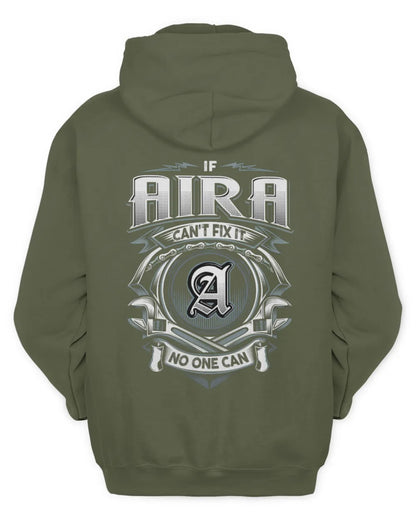 AIRA AP81-K4-626 - Personalized Ahmed Quote Apparel “If Ahmed Can't Fix It, No One Can” - Unisex Hoodie - Military Green