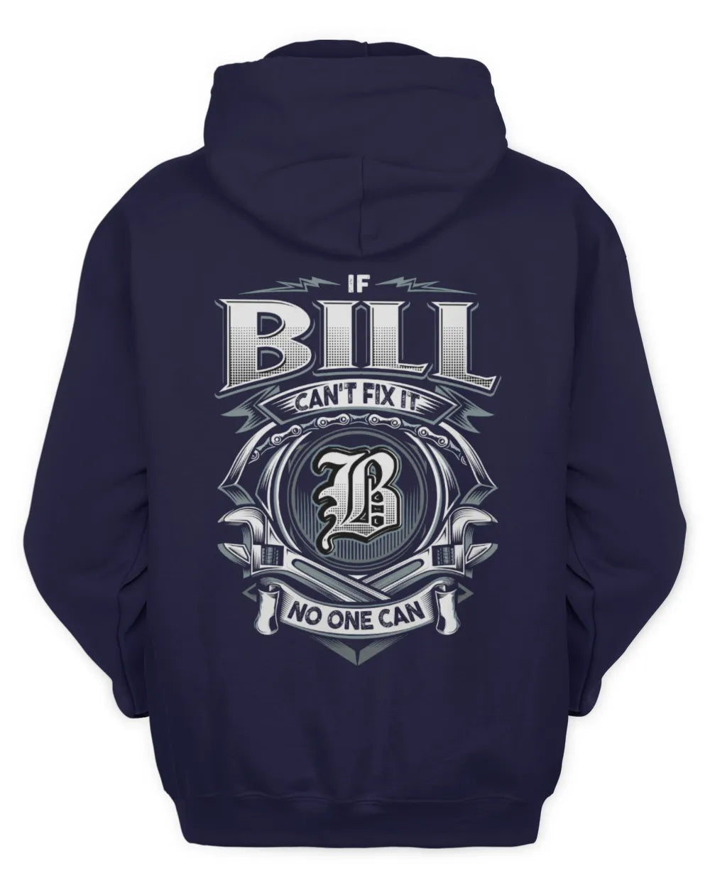 BILL AP81-K4-626 - Personalized Ahmed Quote Apparel “If Ahmed Can't Fix It, No One Can” - Unisex Hoodie - Navy