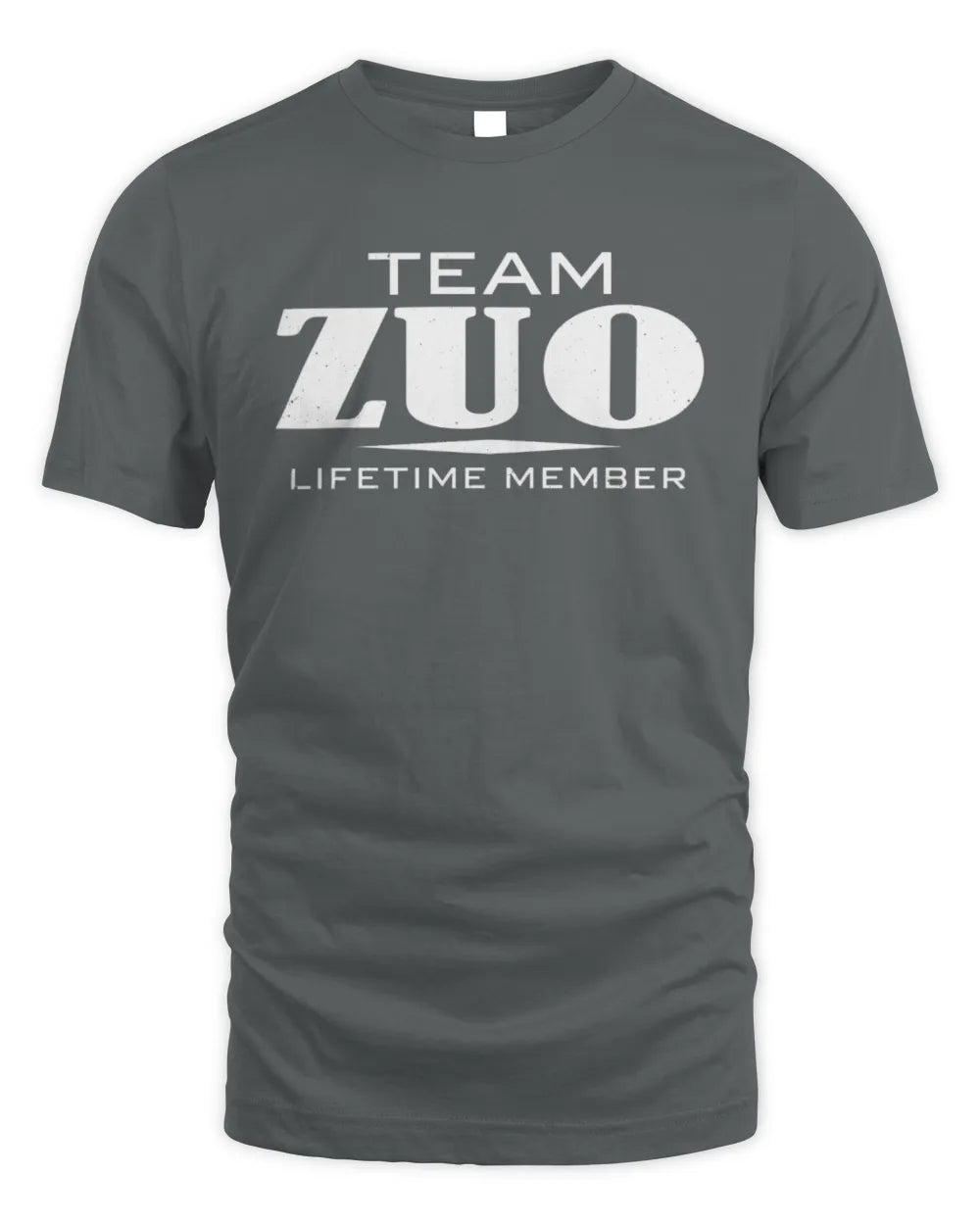 ZUO BL62-K4-128 - Personalized “Team NAME Lifetime Member” - Unisex Standard T-Shirt - Charcoal
