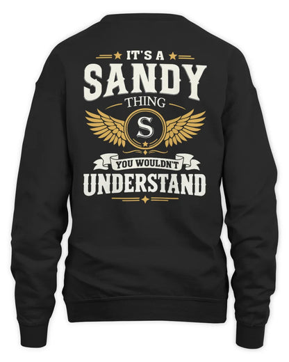 SANDY KT06-M008 It’s a [NAME] Thing – You Wouldn’t Understand | Personalized Vintage T-Shirt - Unisex Sweatshirt - Black