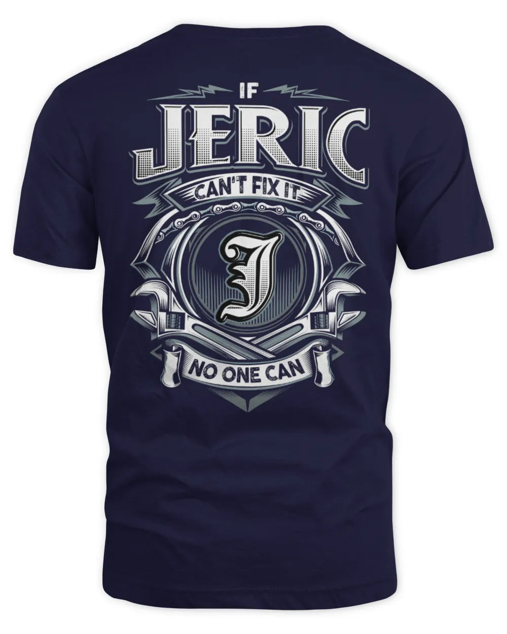 JERIC AP81-K4-626 - Personalized Ahmed Quote Apparel “If Ahmed Can't Fix It, No One Can” - Unisex Standard T-Shirt - Navy