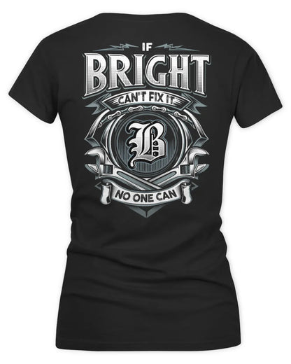 BRIGHT AP81-K4-626 - Personalized Ahmed Quote Apparel “If Ahmed Can't Fix It, No One Can” - Women's V-Neck T-Shirt - Black