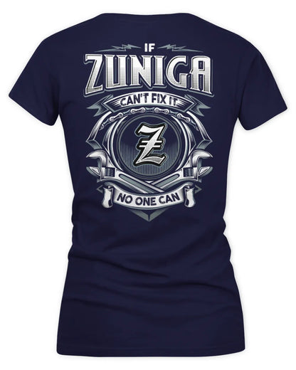 ZUNIGA AP81-K4-626 - Personalized Ahmed Quote Apparel “If Ahmed Can't Fix It, No One Can” - Women's V-Neck T-Shirt - Navy