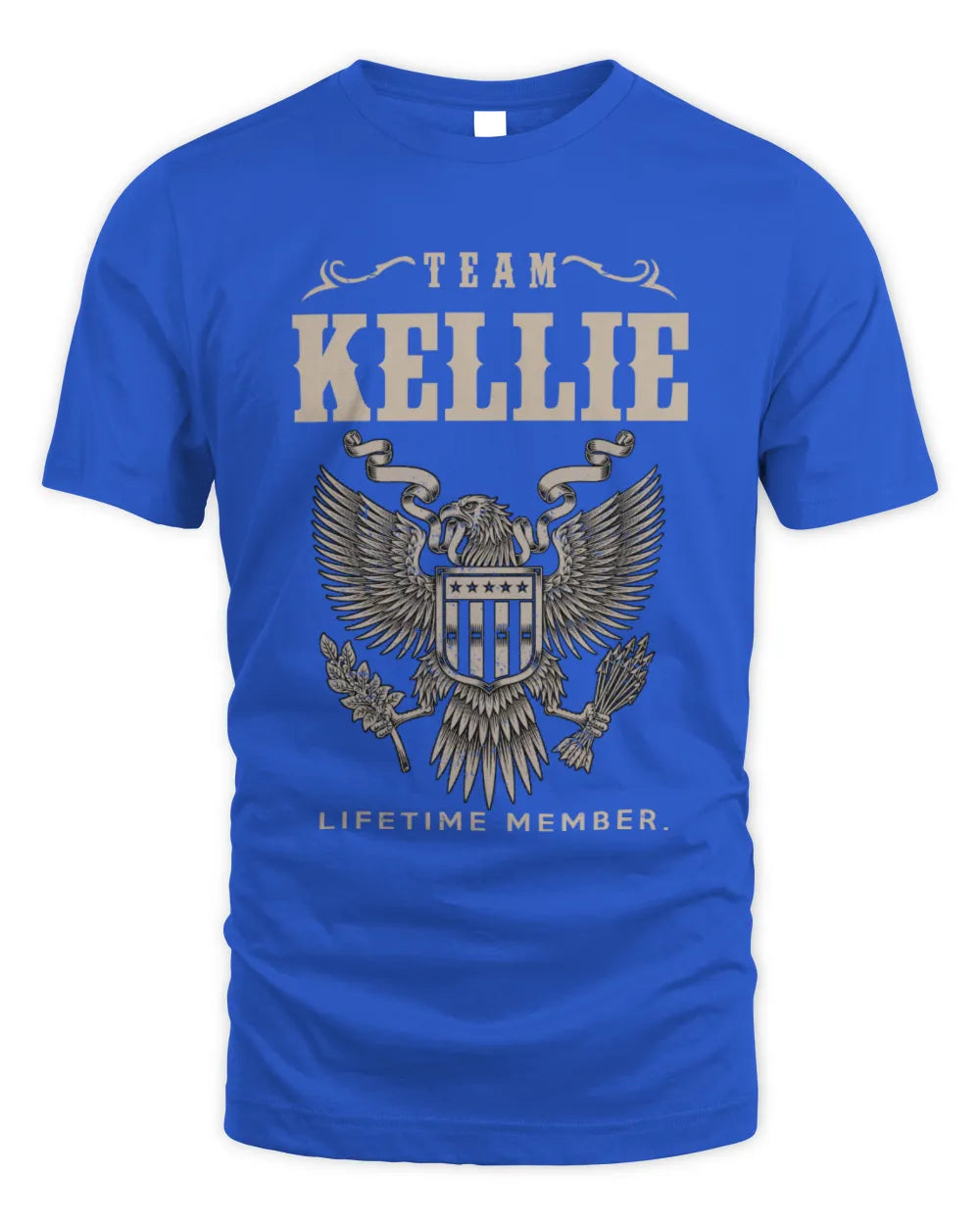 KELLIE TP06-K82 – Personalized Classic Style Apparel “Team NAME Lifetime Member” - Unisex Standard T-Shirt - Royal