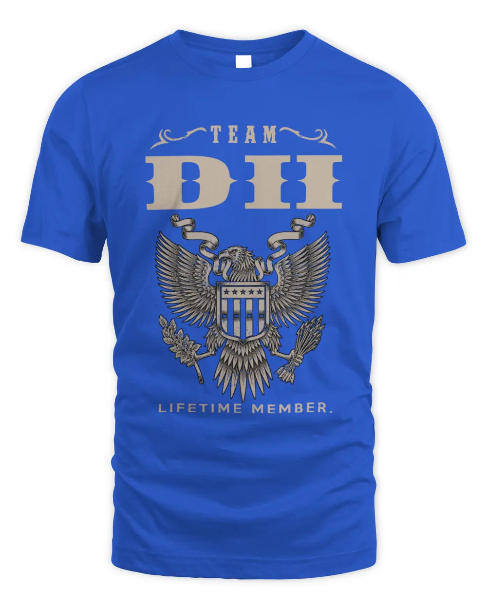 DII TP06-K82 – Personalized Classic Style Apparel “Team NAME Lifetime Member” - Unisex Standard T-Shirt - Royal
