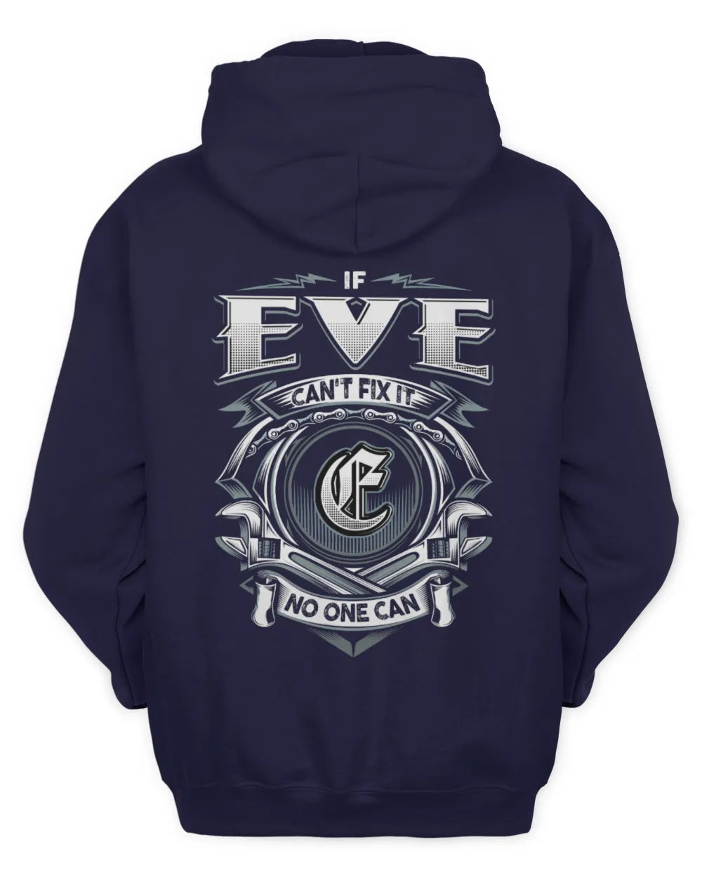 EVE AP81-K4-626 - Personalized Ahmed Quote Apparel “If Ahmed Can't Fix It, No One Can” - Unisex Hoodie - Navy