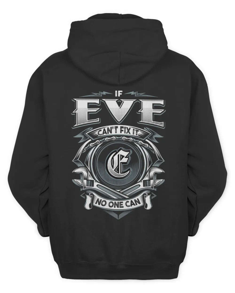 EVE AP81-K4-626 - Personalized Ahmed Quote Apparel “If Ahmed Can't Fix It, No One Can” - Unisex Hoodie - Black