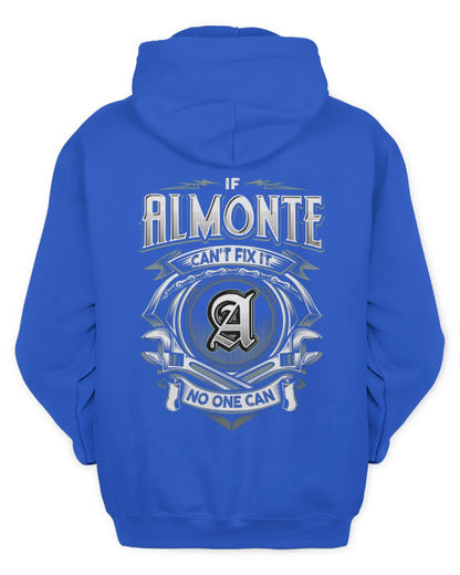 ALMONTE AP81-K4-626 - Personalized Ahmed Quote Apparel “If Ahmed Can't Fix It, No One Can” - Unisex Hoodie - Royal