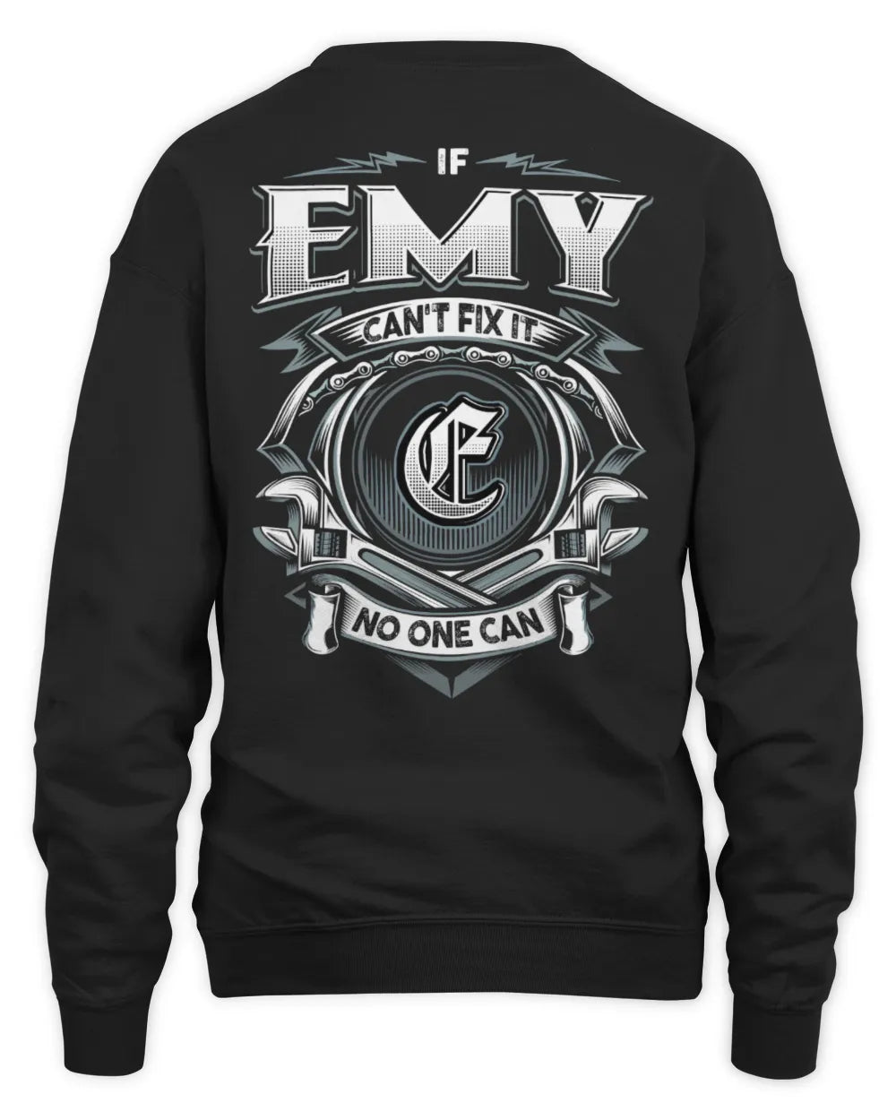 EMY AP81-K4-626 - Personalized Ahmed Quote Apparel “If Ahmed Can't Fix It, No One Can” - Unisex Sweatshirt - Black