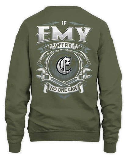 EMY AP81-K4-626 - Personalized Ahmed Quote Apparel “If Ahmed Can't Fix It, No One Can” - Unisex Sweatshirt - Military Green