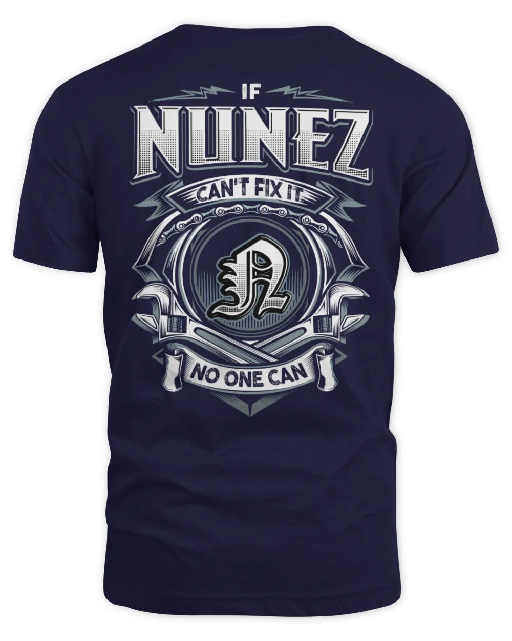 NUNEZ AP81-K4-626 - Personalized Ahmed Quote Apparel “If Ahmed Can't Fix It, No One Can” - Unisex Standard T-Shirt - Navy