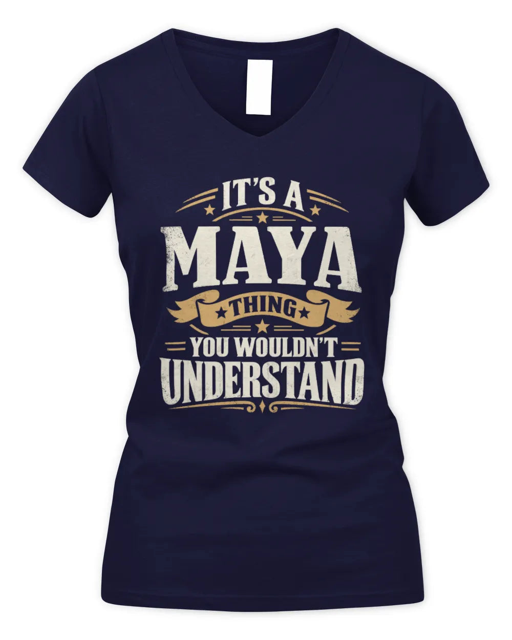 MAYA P08 TH51 - Personalized “It’s a/an [NAME] Thing – You Wouldn’t Understand” Shirt - Women's V-Neck T-Shirt - Navy