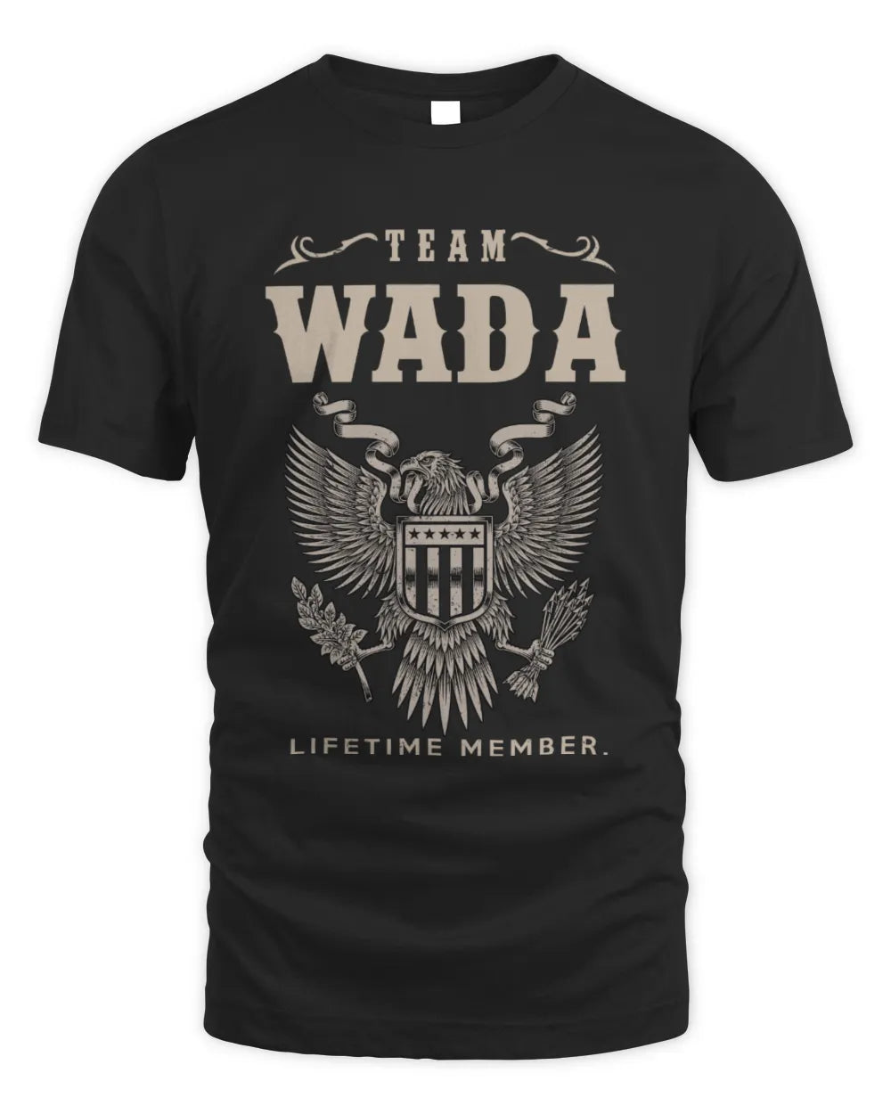 WADA TP06-K82 – Personalized Classic Style Apparel “Team NAME Lifetime Member” - Unisex Standard T-Shirt - Black