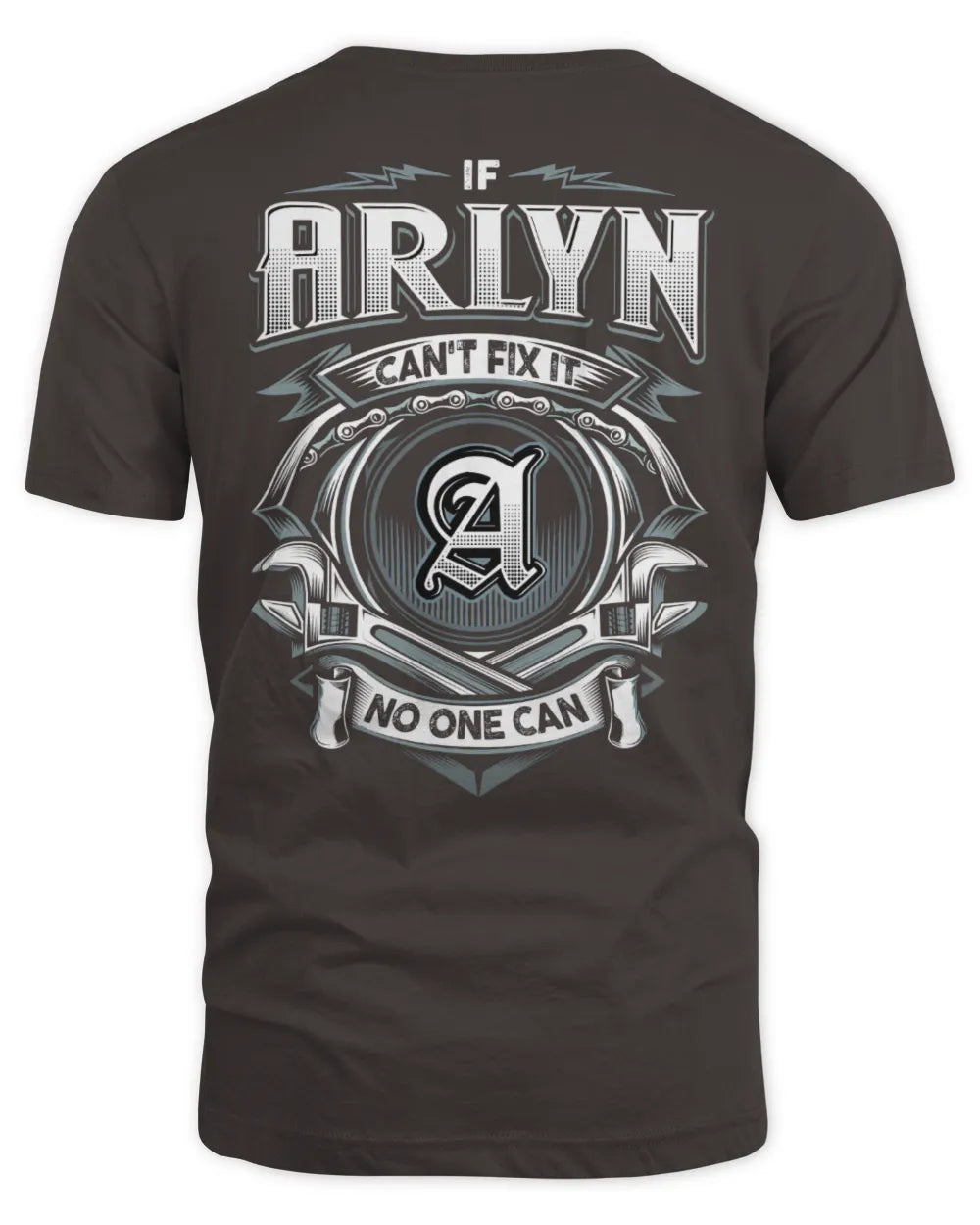 ARLYN AP81-K4-626 - Personalized Ahmed Quote Apparel “If Ahmed Can't Fix It, No One Can” - Unisex Standard T-Shirt - Dark Chocolate