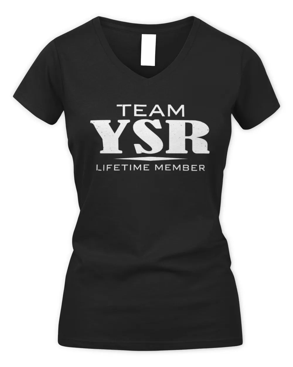 YSR BL62-K4-128 - Personalized “Team NAME Lifetime Member” - Women's V-Neck T-Shirt - Black