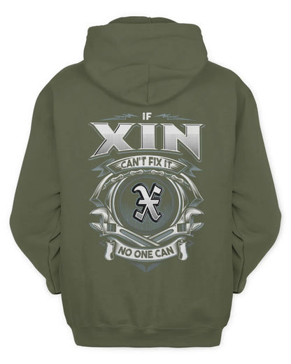 XIN AP81-K4-626 - Personalized Ahmed Quote Apparel “If Ahmed Can't Fix It, No One Can” - Unisex Hoodie - Military Green