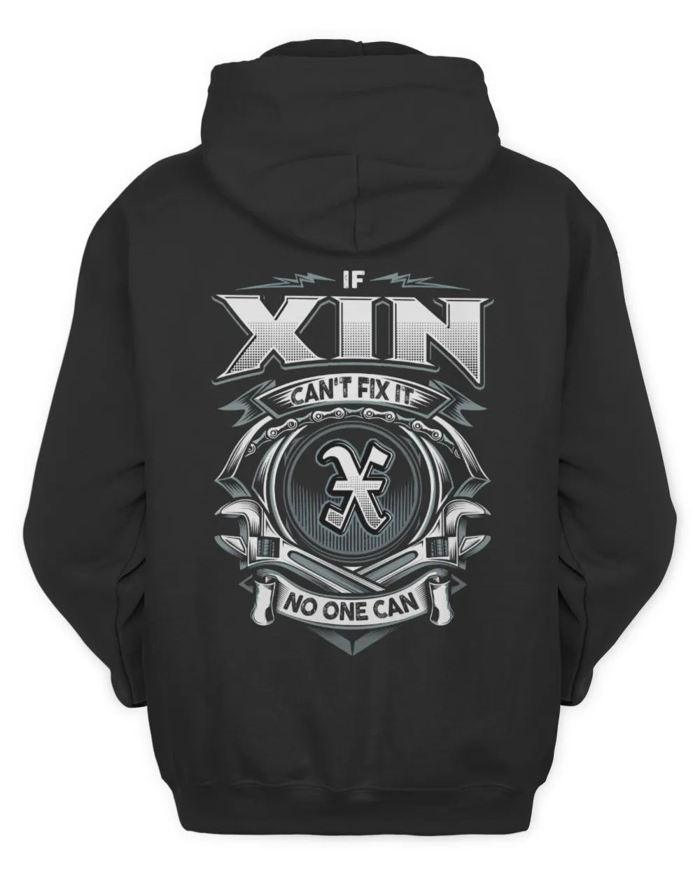 XIN AP81-K4-626 - Personalized Ahmed Quote Apparel “If Ahmed Can't Fix It, No One Can” - Unisex Hoodie - Black