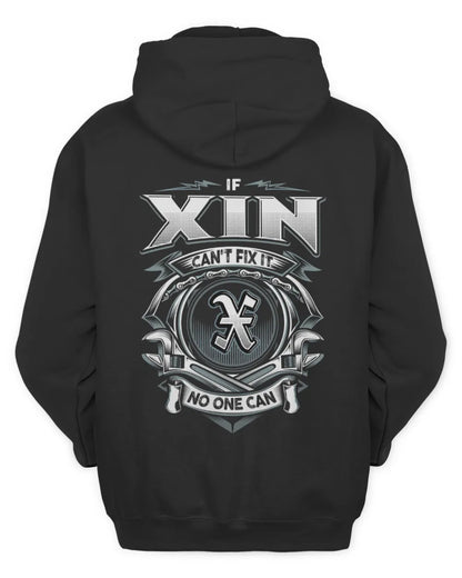 XIN AP81-K4-626 - Personalized Ahmed Quote Apparel “If Ahmed Can't Fix It, No One Can” - Unisex Hoodie - Black