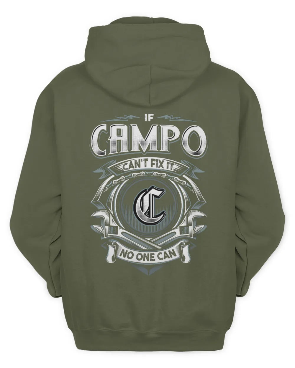 CAMPO AP81-K4-626 - Personalized Ahmed Quote Apparel “If Ahmed Can't Fix It, No One Can” - Unisex Hoodie - Military Green