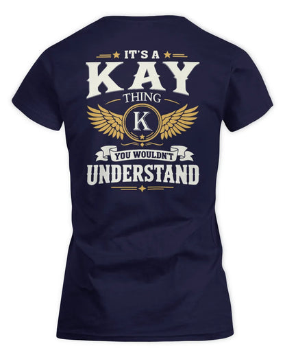 KAY KT06-M008 It’s a [NAME] Thing – You Wouldn’t Understand | Personalized Vintage T-Shirt - Women's Standard T-Shirt - Navy