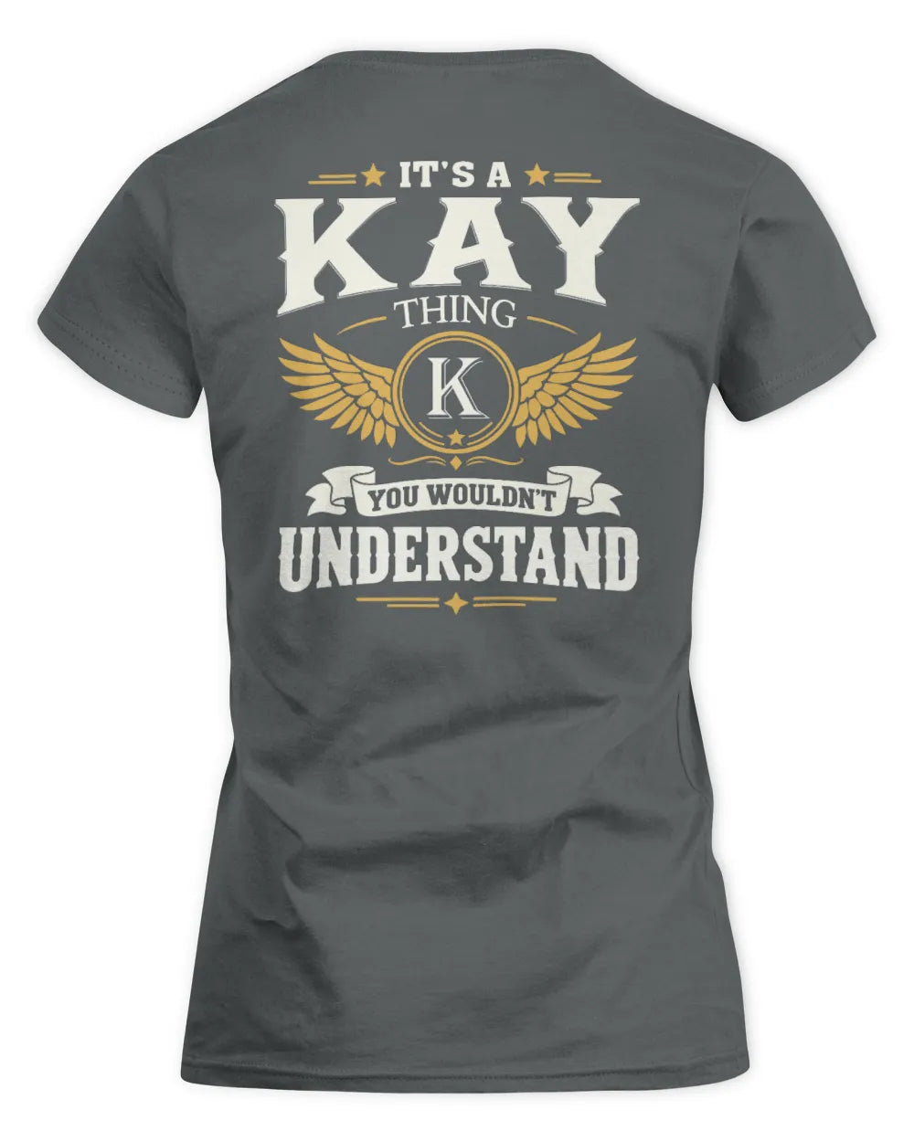 KAY KT06-M008 It’s a [NAME] Thing – You Wouldn’t Understand | Personalized Vintage T-Shirt - Women's Standard T-Shirt - Charcoal