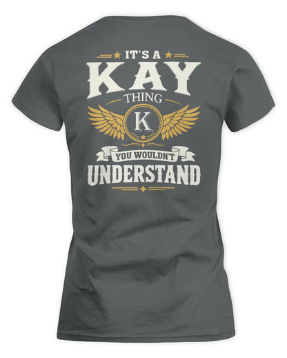 KAY KT06-M008 It’s a [NAME] Thing – You Wouldn’t Understand | Personalized Vintage T-Shirt - Women's Standard T-Shirt - Charcoal