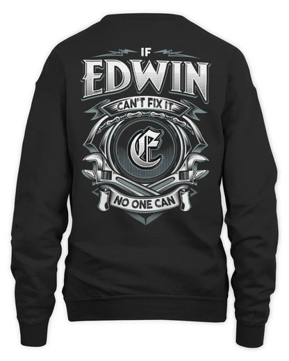 EDWIN AP81-K4-626 - Personalized Ahmed Quote Apparel “If Ahmed Can't Fix It, No One Can” - Unisex Sweatshirt - Black