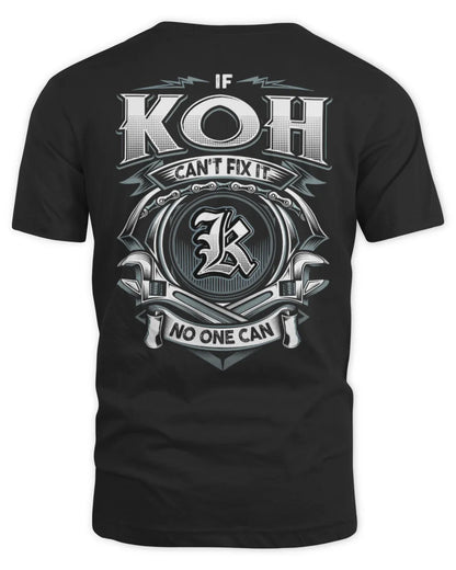 KOH AP81-K4-626 - Personalized Ahmed Quote Apparel “If Ahmed Can't Fix It, No One Can” - Unisex Standard T-Shirt - Black