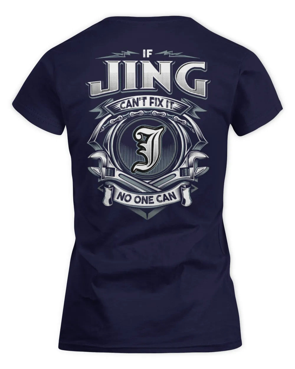 JING AP81-K4-626 - Personalized Ahmed Quote Apparel “If Ahmed Can't Fix It, No One Can” - Women's Standard T-Shirt - Navy