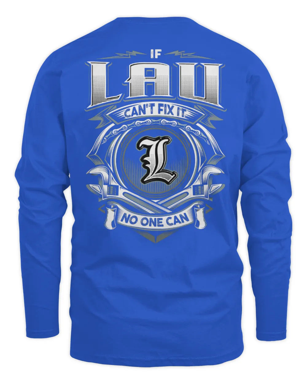 LAU AP81-K4-626 - Personalized Ahmed Quote Apparel “If Ahmed Can't Fix It, No One Can” - Men's Long Sleeved T-Shirt - Royal
