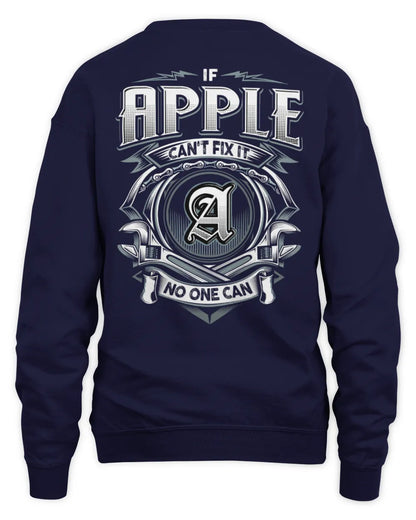 APPLE AP81-K4-626 - Personalized Ahmed Quote Apparel “If Ahmed Can't Fix It, No One Can” - Unisex Sweatshirt - Navy